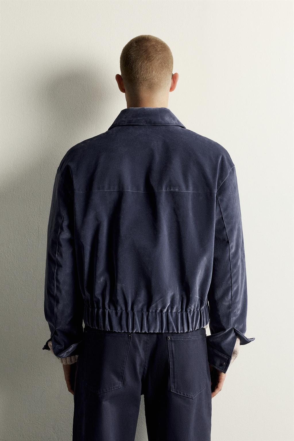 CROPPED FIT VELOUR JACKET