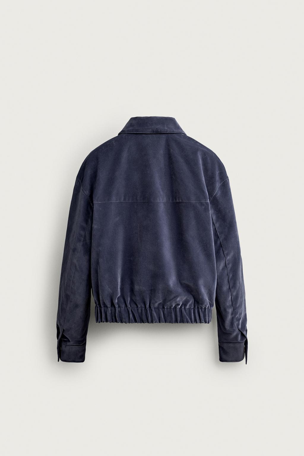 CROPPED FIT VELOUR JACKET