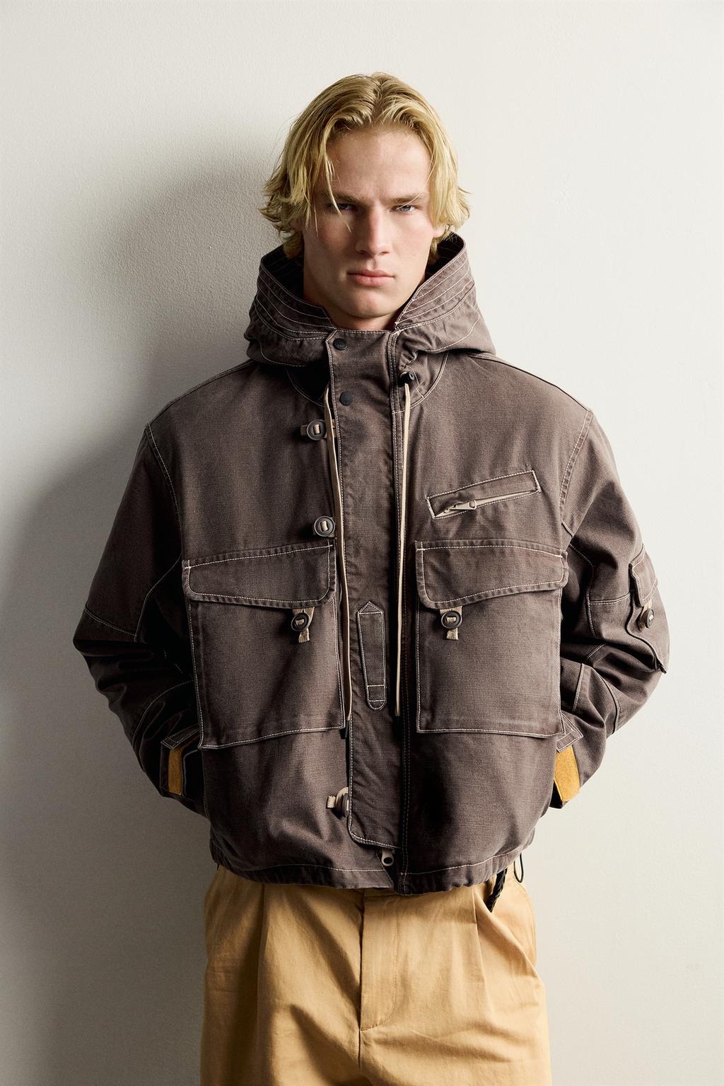 CROPPED FIT UTILITY POCKET JACKET